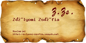 Zólyomi Zsófia névjegykártya